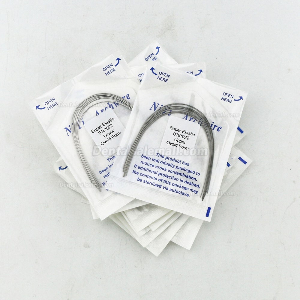 10Packs Dental Orthodontic Super Elastic NITI Arch Wire Rectangular Ovoid U/L